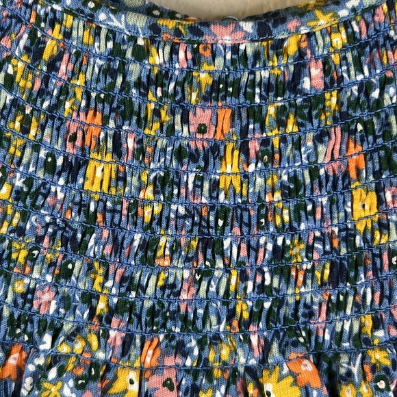 Boden Petite Smocked Yoke Jersey Floral Midi Dress Size 8P - Picture 8 of 12